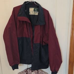 Weatherproof Men's Burgundy and Black Windbreaker